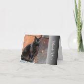 Grateful Black Cat Merci carte de note (Devant)