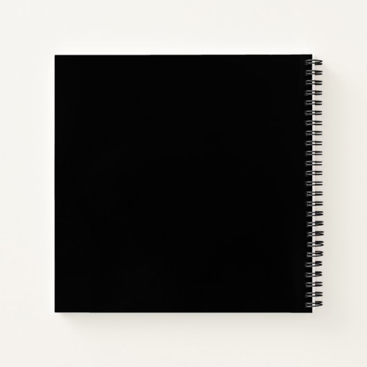 Grateful black custom casual script dankbaarheid notitieboek (Achterkant)