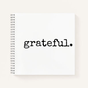 Grateful Black White Minimal Journal de Gratitude