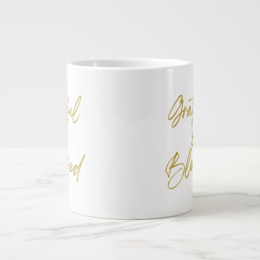 Grateful & Blessed Jumbo 20 oz Mok (Voorkant)