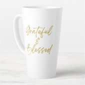 Grateful & Blessed Tall Latte Mok (Linkerhoek)