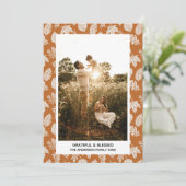 Grateful & Blessed Thanksgiving Carte photo de fam (Debout devant)