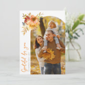 Grateful, bon thanksgiving photo carte de voeux (Debout devant)