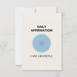 Grateful Daily Affirmation Positief Spiritueel Bedankkaart