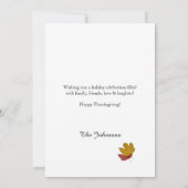 Grateful Family Celebrate Thanksgiving carte (Dos)