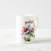 Grateful Floral Moderne Spécialité Mug (Devant droit)