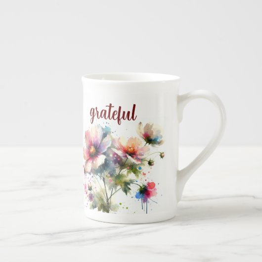 Grateful Floral Moderne Spécialité Mug (Droite)