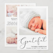 Grateful Foto's Birth Announance Aankondiging (Voorkant / Achterkant)