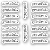 Grateful Gratitude Thanksgiving Sticker (Voorkant)
