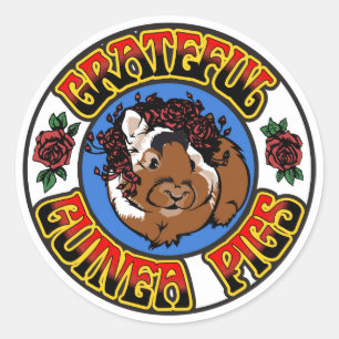Grateful Guinea Pig Ronde Sticker