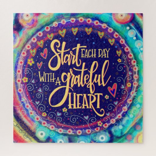 Grateful hart Inspirerend plezier Trendy Legpuzzel (Verticaal)