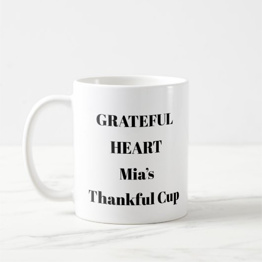 Grateful Heart Daily Affirmation Mug (Gauche)