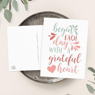 Grateful Heart Grafiek met handschrift Briefkaart