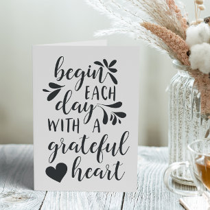 Grateful Heart   Grafiek met handschrift Kaart