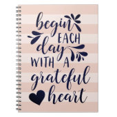 Grateful Heart | Grafiek met handschrift Notitieboek (Voorkant)