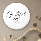 Grateful Heart | Jouw naam Minimale inkt Magneet