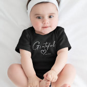 Grateful Heart | Jouw naam Minimale inkt Romper