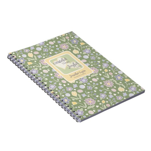 Grateful Heart Joyful Life Personalized Journal (Côté Droit)