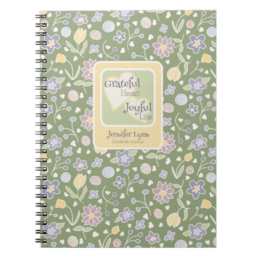 Grateful Heart Joyful Life Personalized Journal (Devant)