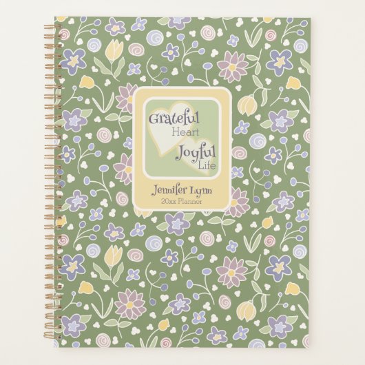 Grateful Heart Joyful Life Personalized Planner  (Devant)