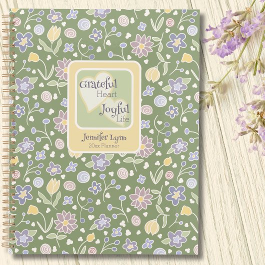 Grateful Heart Joyful Life Personalized Planner