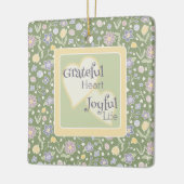 Grateful Heart Joyful Life Photo Ceramic Ornament (Links)