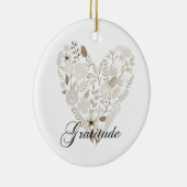 Grateful Heart Keramisch Ornament (Rechts)
