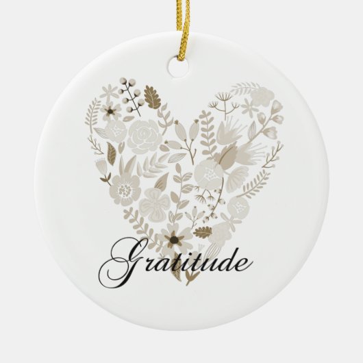 Grateful Heart Keramisch Ornament (Voorkant)