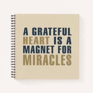 Grateful Heart Magnet for Miracles   Laptop Notitieboek