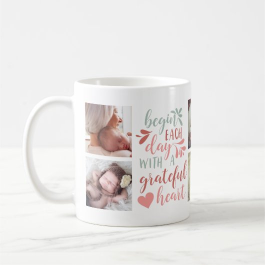 Grateful Heart Photo Mug (Gauche)