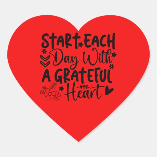 Grateful Heart sticker (Voorkant)