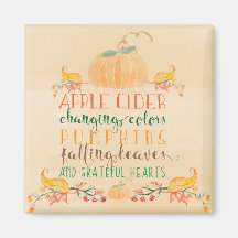 Grateful Hearts Fridge Magnet