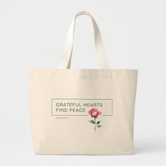 Grateful Hearts Inspirerend Canvas tas – Elegant (Voorkant)