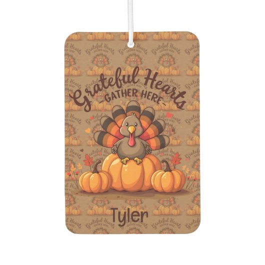 Grateful Hearts Thanksgiving Turkey Luchtverfrisser (Voorkant)
