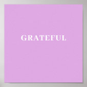 Grateful Inspirerend Moderne Minimalist Poster (Voorkant)