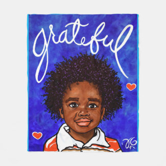Grateful Love Child Adoption Hearts Joy Fleece Deken