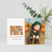 Grateful Merci béni Carte photo de typographie (Debout devant)