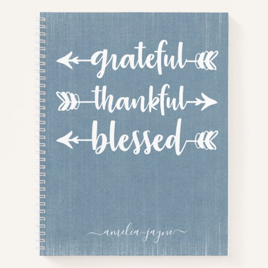 Grateful Merci Blessed Gratitude Journal (Devant)