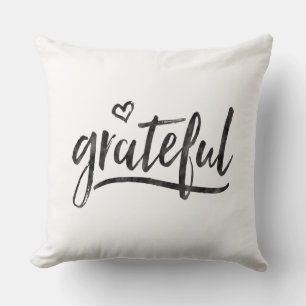 Grateful minimalistisch aangepaste achtergrondkleu kussen