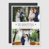 Grateful Modern Photo Weddenschap bedankt (Voorkant / Achterkant)