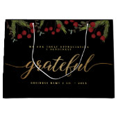 Grateful Modern Script Holly Pine business logo Groot Cadeauzakje (Voorkant)