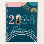 Grateful Moderne Geometric Rainbow Aangepaste foto Planner (Voorkant)