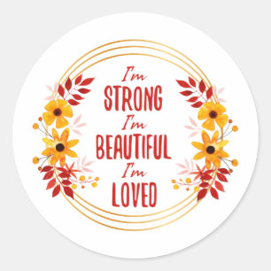 Grateful Motivation words for Succesvol Ronde Sticker