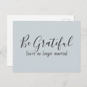 Grateful no-married Funny Quote Briefkaart (Voorkant / Achterkant)