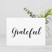 Grateful noir blanc script mignon carte d'action d (Debout devant)