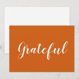 Grateful oranje Thanksgiving voor kalligrafie