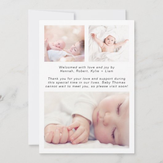 Grateful Photos Faire-part de naissance (Dos)