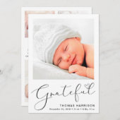 Grateful Photos Faire-part de naissance (Devant / Derrière)