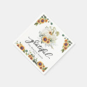 Grateful Sunflower Pumpkin Greenery Thanksgiving Servet (Hoek)