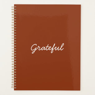 Grateful terracotta aangepaste casual script moder planner